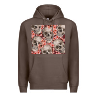 Coffee skulls and flowers Premium Hoodie - TumblerDesignByShophia