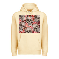 Pina Colada skulls and flowers Premium Hoodie - TumblerDesignByShophia