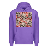 Purple skulls and flowers Premium Hoodie - TumblerDesignByShophia