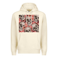 Sandshell skulls and flowers Premium Hoodie - TumblerDesignByShophia