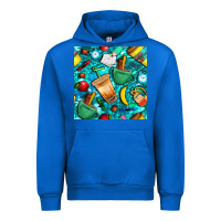 Cobalt school boy coffe cup with camouflage seamless pattern bbs Urban Hoodie - BundleAndBundleShop