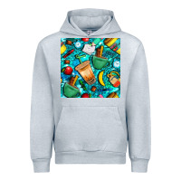 Heather Grey school boy coffe cup with camouflage seamless pattern bbs Urban Hoodie - BundleAndBundleShop