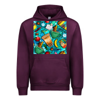 Mauve Wine school boy coffe cup with camouflage seamless pattern bbs Urban Hoodie - BundleAndBundleShop