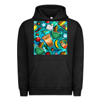 Pigment Black school boy coffe cup with camouflage seamless pattern bbs Urban Hoodie - BundleAndBundleShop