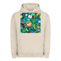 Pigment French Oak school boy coffe cup with camouflage seamless pattern bbs Urban Hoodie - BundleAndBundleShop