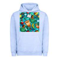 Pigment Grape Ice school boy coffe cup with camouflage seamless pattern bbs Urban Hoodie - BundleAndBundleShop