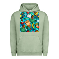 Pigment Oil Green school boy coffe cup with camouflage seamless pattern bbs Urban Hoodie - BundleAndBundleShop