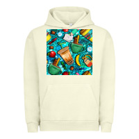 Pigment Pistachio school boy coffe cup with camouflage seamless pattern bbs Urban Hoodie - BundleAndBundleShop