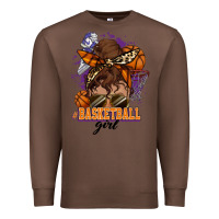 Chestnut Messy bun Basketball girl Premium Sweatshirt - HowdyJamesFarm