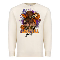 Sandshell Messy bun Basketball girl Premium Sweatshirt - HowdyJamesFarm