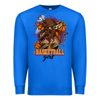True Royal Messy bun Basketball girl Premium Sweatshirt - HowdyJamesFarm