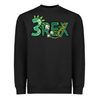 Black three rex Heavyweight Sweatshirt - MaliasSmallBusiness