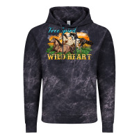 Cloud Black free spirit wild heart 3 horses Vintage Hoodie - LillyAllenDesigns