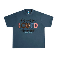 Midnight Navy for god so loved the world Urban Heavy Tee - MaliasSmallBusiness