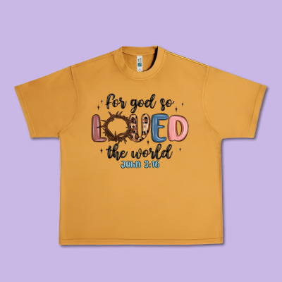 For God So Loved The World Urban Heavy Tee Designed By Maliassmallbusiness