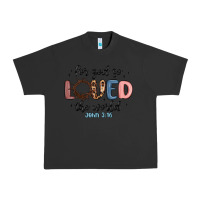 Pigment Black for god so loved the world Urban Heavy Tee - MaliasSmallBusiness