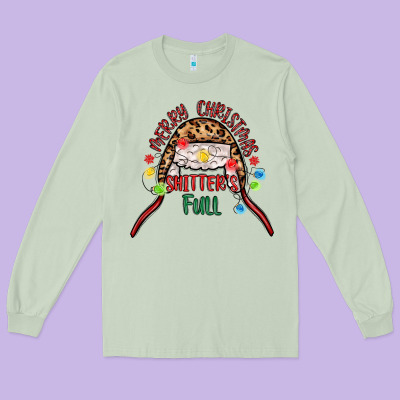 Merry Christmas Shitter S Full Long Sleeve Tee Designed By Maliassmallbusiness