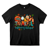 Black one thankful respiratory therapist Heavy Core Tee - AdoDesignShop
