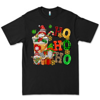 Black ho ho ho christmas latte with gnomies Premium Tee - AdoDesignShop