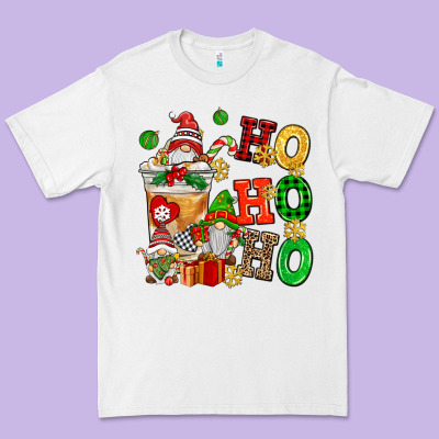 Ho Ho Ho Christmas Latte With Gnomies Premium Tee Designed By Adodesignshop