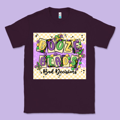 Booze Beads Classic Tee Designed By Maliassmallbusiness