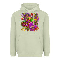 Matcha Mardi Gras hearts Heavyweight Hoodie - HowdyJamesFarm