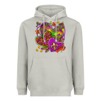 Mardi Gras Hearts Heavyweight Hoodie | Teevron