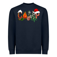 Navy christmas camp life Heavyweight Sweatshirt - NancyCooperArtShop