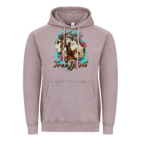 Vintage Zinc free spirit mustang horse Vintage Hoodie - LillyAllenDesigns