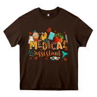 Chocolate Brown medical assistant Heavy Core Tee - AdoDesignShop
