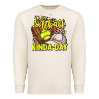 Sandshell It's a Softball kinda day leopard Premium Sweatshirt - HowdyJamesFarm