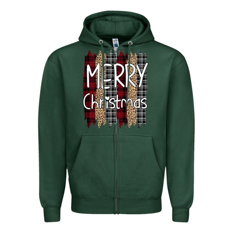 Merry Christmas Leopard Zipper Hoodie by Bettercallsaul | Teevron