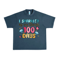Midnight Navy i sparkled my way through 100 days Urban Heavy Tee - MaliasSmallBusiness