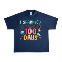 Navy i sparkled my way through 100 days Urban Heavy Tee - MaliasSmallBusiness