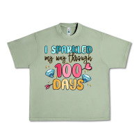 Oil Green i sparkled my way through 100 days Urban Heavy Tee - MaliasSmallBusiness