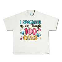 Pistachio i sparkled my way through 100 days Urban Heavy Tee - MaliasSmallBusiness