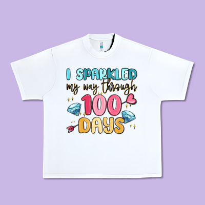 I Sparkled My Way Through 100 Days Urban Heavy Tee Designed By Maliassmallbusiness