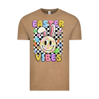 Vintage Coffee easter vibes smiley face Vintage Tee - MaliasSmallBusiness