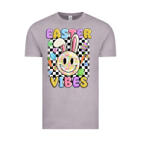 Vintage Zinc easter vibes smiley face Vintage Tee - MaliasSmallBusiness