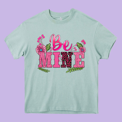 Walentine's Day Be Mine Heavy Core Tee Designed By Barkaloodesign