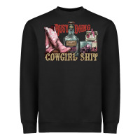 Black busy doing cowgirl shit liquor boots cigarette Heavyweight Sweatshirt - NancyCooperArtShop