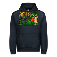 Navy Just a girl who loves St. Patrick's Day Urban Hoodie - FaDigitalArtStudio