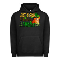 Pigment Black Just a girl who loves St. Patrick's Day Urban Hoodie - FaDigitalArtStudio