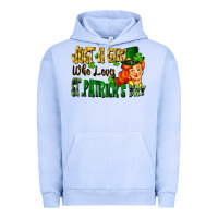 Pigment Grape Ice Just a girl who loves St. Patrick's Day Urban Hoodie - FaDigitalArtStudio