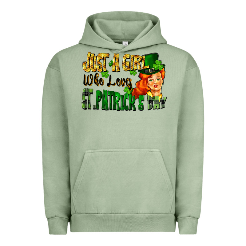 Just A Girl Who Loves St. Patrick's Day Urban Hoodie by FaDigitalArtStudio | Teevron