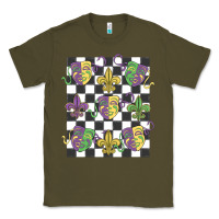 Army Green mardi gras Classic Tee - MaliasSmallBusiness