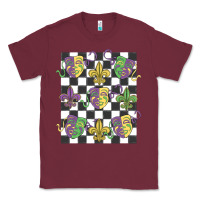 Burgundy mardi gras Classic Tee - MaliasSmallBusiness