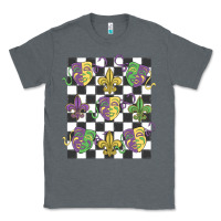Charcoal Heather mardi gras Classic Tee - MaliasSmallBusiness