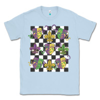 Dusty Blue mardi gras Classic Tee - MaliasSmallBusiness