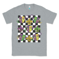 Heather Grey mardi gras Classic Tee - MaliasSmallBusiness